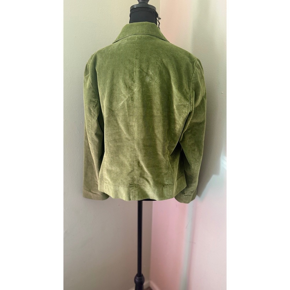 Talbots Petites Green Corduroy Blazer Jacket Women Size 14 Petite - Picture 4 of 12